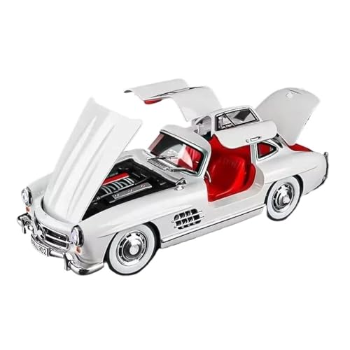 1:24 Für Mercedes 300SL Klassische Retro Diecast Legierung Auto Modell(White) von RHUIMEI