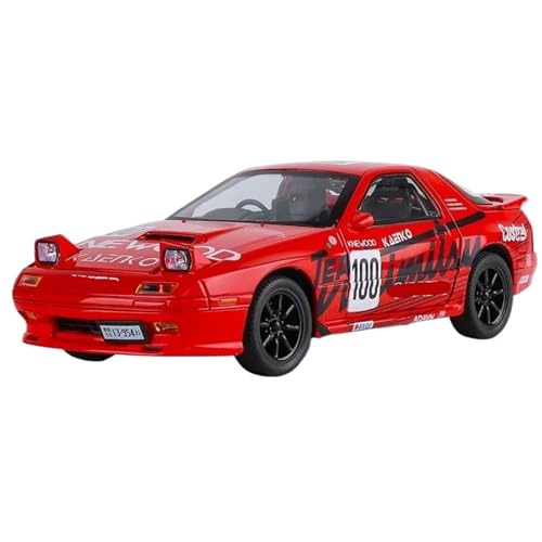 1:24 Für RX7 FC Latte Blume Sport Auto Legierung Druckguss Modell Auto(Red) von RHUIMEI