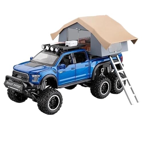 1:24 Für Raptor F150 Touring Auto Off-Road Pickup LKW Legierung Diecast Modell(Blue) von RHUIMEI