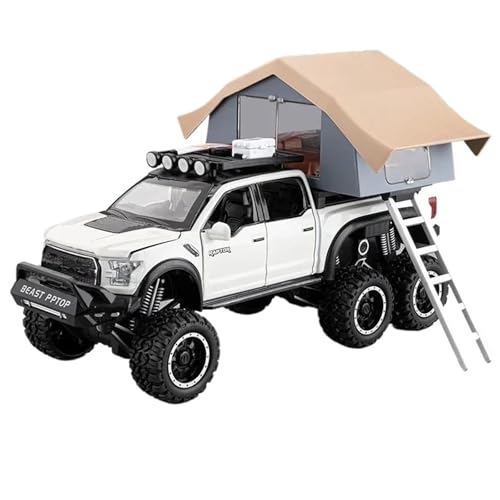 1:24 Für Raptor F150 Touring Auto Off-Road Pickup LKW Legierung Diecast Modell(White) von RHUIMEI