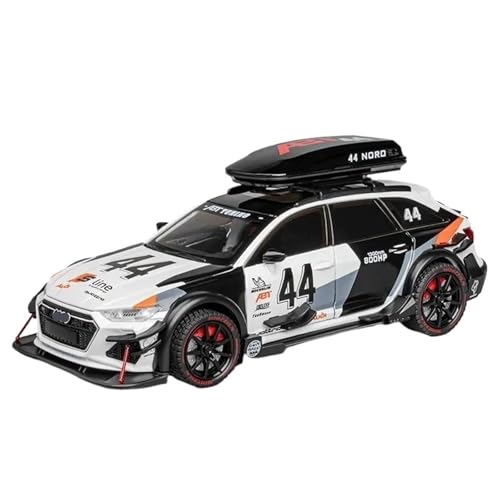 1:24 Für Rs 6 Modifiziertes Automodell Druckgusslegierung Pullback-Beleuchtungs- Und Soundmodell(White) von RHUIMEI