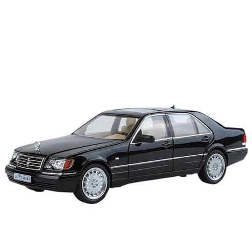 1:24 Für W140 320SEL Klassische Luxuslimousine Legierung Druckguss Modell Auto Sound Und Licht Sammlung Hobbys Dekoration(Black) von RHUIMEI