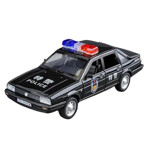 1:24 Santana Alloy Policer Car Diecast Metal Treppe Model Sound & Light Simulation Collection Kinder Geburtstag Spielzeug Fahrzeuge Geschenke (Schwarz) von RHUIMEI