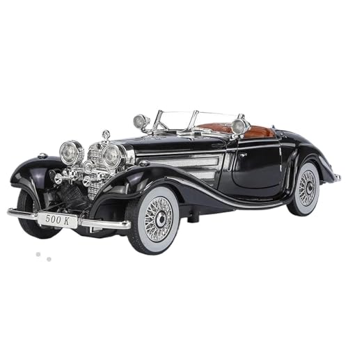 1:24 for 500K Legierung Nostalgisches Oldtimermodell(Black) von RHUIMEI