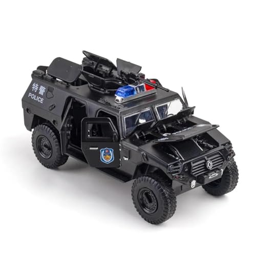 1:24 for Dongfeng Krieger Militär Gepanzerte Fahrzeug Legierung Druckguss Off-Road Fahrzeug Modell Metall(Black) von RHUIMEI