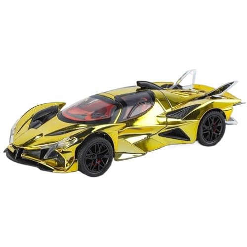 1:24 for EVO Galvanisierte Version Legierung Druckguss Sportwagen Modell Ornamente Sammlung(Gold) von RHUIMEI