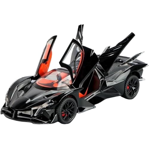 1:24 for EVO Legierung Druckguss Sportwagen Modell Ornamente Sammlung(Black) von RHUIMEI