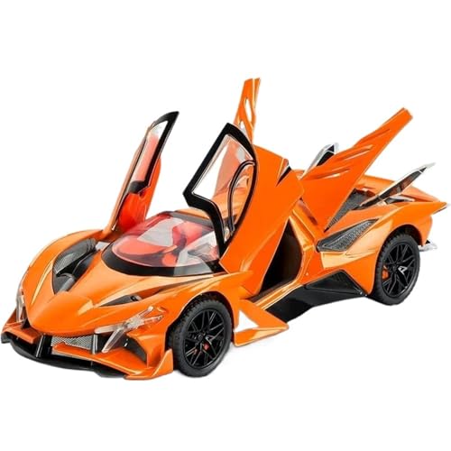 1:24 for EVO Legierung Druckguss Sportwagen Modell Ornamente Sammlung(Orange) von RHUIMEI