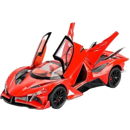 1:24 for EVO Legierung Druckguss Sportwagen Modell Ornamente Sammlung(Red) von RHUIMEI