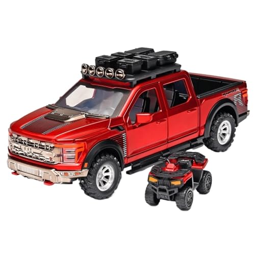 1:24 for Raptor Pickup Truck F-150 Legierung Druckguss Simulation Geländewagen Modell(Red) von RHUIMEI