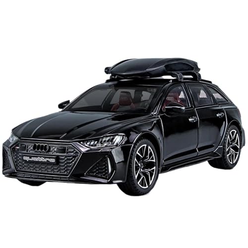1:24 Für RS6 Diecast Metall Spielzeug Sportwagenmodell(Black) von RHUIMEI