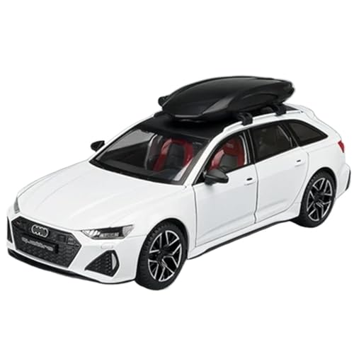 1:24 Für RS6 Diecast Metall Spielzeug Sportwagenmodell(White) von RHUIMEI