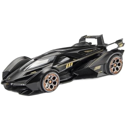 1:24 Für V12 Vision GT Legierung Konzept Sport Auto ModellDruckguss Metall Racing Modell(Black) von RHUIMEI