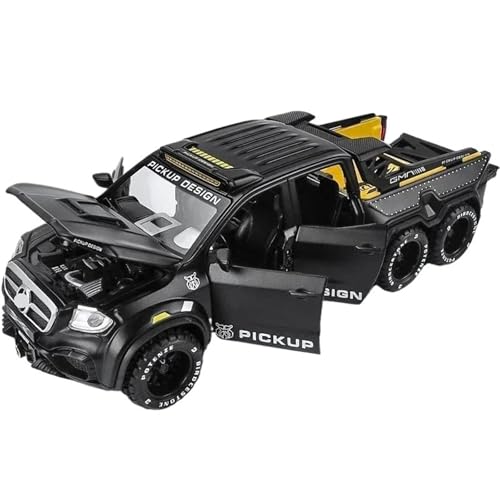 1:28 Mercedes Benz X-Klasse Exy 6X6 Offroad-Pickup-Modell Spielzeugauto Legierung Druckguss Pull Back Spielzeugfahrzeug Als Geschenk(Black) von RHUIMEI