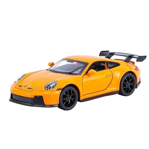 1:32 911 GT3 RS Sportwagenmodell Aus Legierung, Druckguss-Metall-Rennwagensimulation, Sound- Und Lichtspielzeug(Yellow) von RHUIMEI