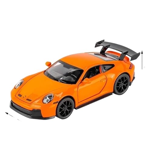 1:32 Für 911 GT3 Hochsimulation Druckgusslegierung Modellauto Sound Und Licht Heckziehspielzeug(Orange) von RHUIMEI