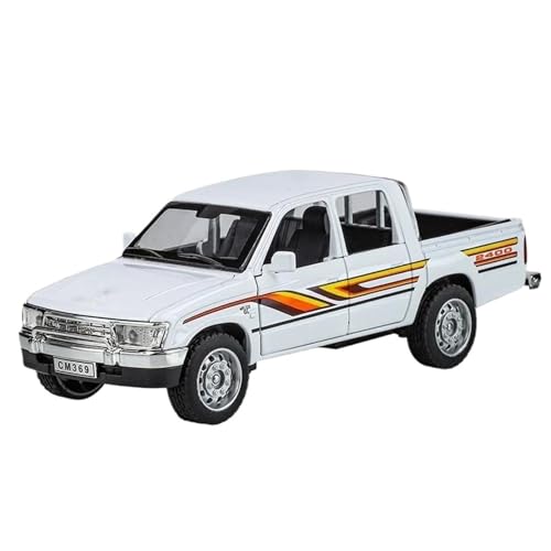 1:32 Für Helax Pickup Modell Legierung Simulation Sound Und Leuchtende Ornamente (Weiß) von RHUIMEI
