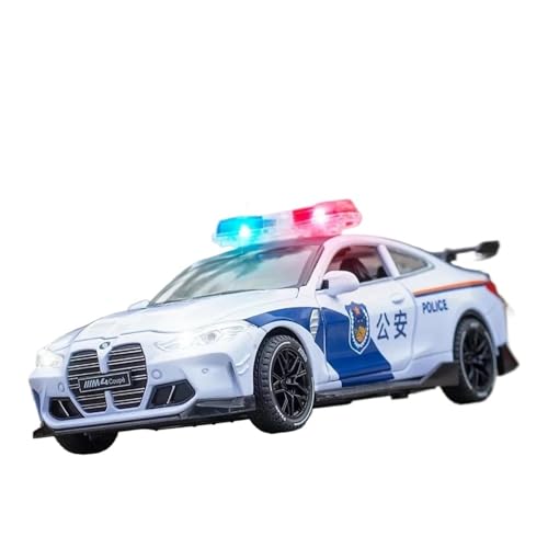 1:32 Für M4 Polizeiauto Druckgusslegierung Automodell(White) von RHUIMEI