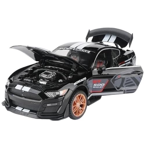 1:32 Für Mustang Shelby GT500 Legierung Druckguss Sportwagen Simulation Modell(Black) von RHUIMEI