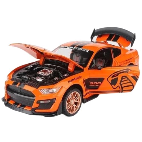 1:32 Für Mustang Shelby GT500 Legierung Druckguss Sportwagen Simulation Modell(Orange) von RHUIMEI