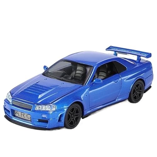 1:32 Für R34 Legierung Automodell(Blue) von RHUIMEI