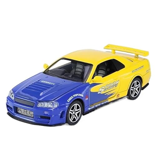 1:32 Für R34 Legierung Automodell(Yellow) von RHUIMEI