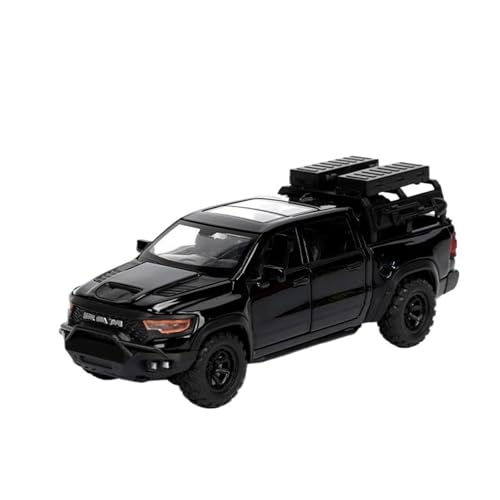 1:32 Für RAM 1000 TRX Mammoth Pickup Legierung Modell Auto Spielzeug Metall Casting Sound Und Licht Auto Spielzeug(Black) von RHUIMEI