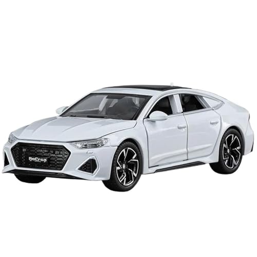 1:32 Für RS7 Sportwagen-Modell Nachahmung Druckgusslegierung Real-Sound und Rücklicht Limousine (Weiß) von RHUIMEI