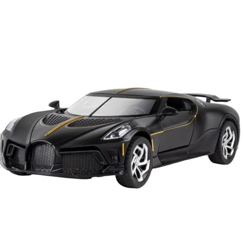 1:32 Für Sound of The Night Sportwagen Modell Simulation Auto Legierung Ornamente(Black) von RHUIMEI