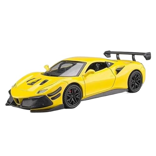 1:32 Für Sportwagen-Modell 488 aus Druckgusslegierung (Gelb) von RHUIMEI