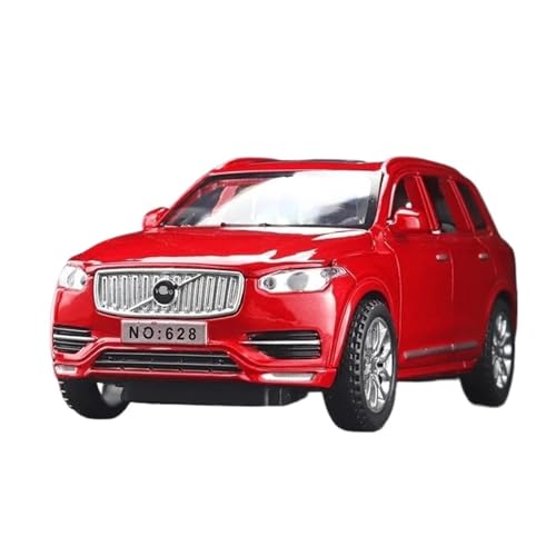 1:32 Für XC90 SUV Legierung Auto Modell Druckguss Metall Modell Sound Und Licht Sammlung Display Ornamente(Red) von RHUIMEI