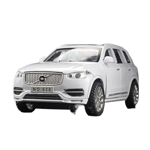 1:32 Für XC90 SUV Legierung Auto Modell Druckguss Metall Modell Sound Und Licht Sammlung Display Ornamente(White) von RHUIMEI