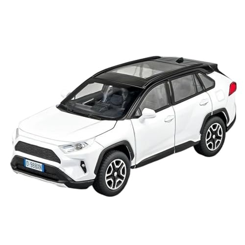 1:32 for RAV4 Legierung Druckguss SUV Auto Modell Ornament Sammlung(White) von RHUIMEI