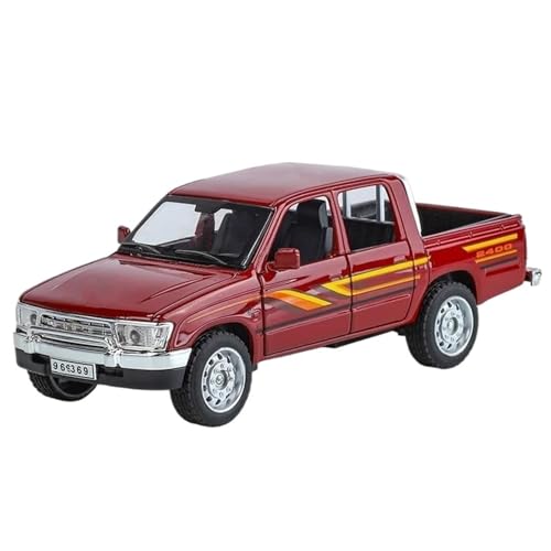 1:32 für Helax Pickup Modell Legierung Simulation Sound und helle Ornamente (Rot) von RHUIMEI
