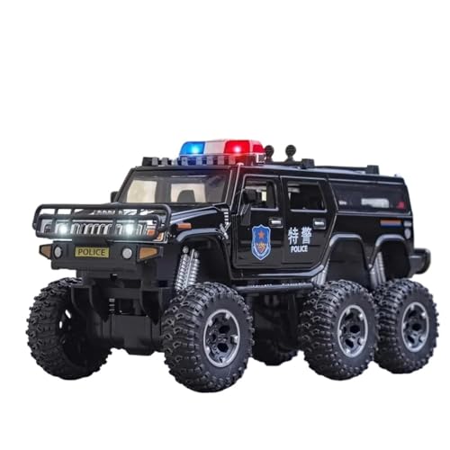 1:32 Für Polizeiauto Geländewagen Simulation Druckgusslegierung Modellauto(Black) von RHUIMEI