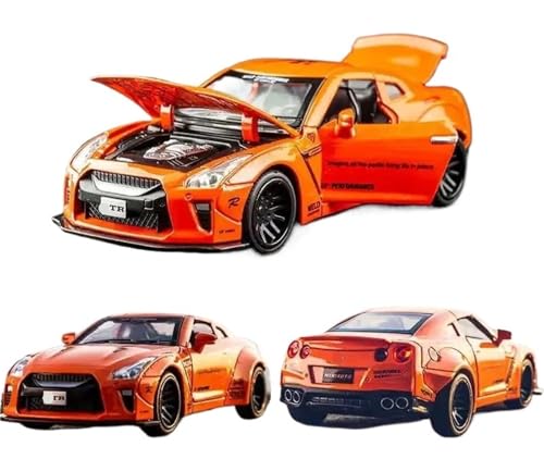 1:32 für das neue Rennwagen-Modell GTR aus Druckguss-Legierung (Orange) von RHUIMEI
