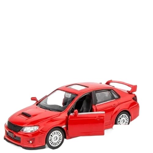 1:36 for Impreza WRX STI Legierung Racing Modell Druckguss Simulation Auto Modell Ornamente(Red) von RHUIMEI