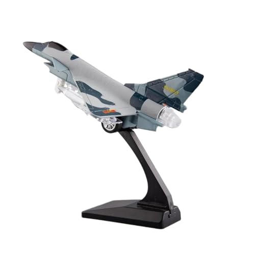 1:50 Für Legierung J-10 Kampfflugzeug Modell Sound Und Licht J10 Flugzeug Ornamente(Chrome) von RHUIMEI