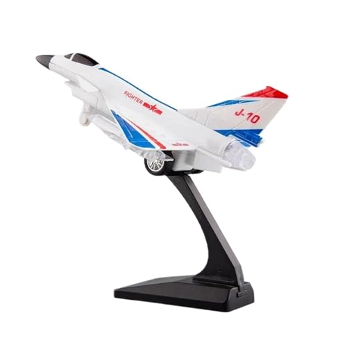 1:50 Für Legierung J-10 Kampfflugzeug Modell Sound Und Licht J10 Flugzeug Ornamente(White) von RHUIMEI