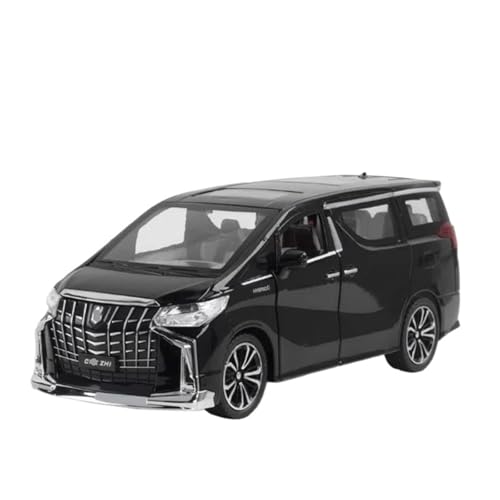 1/24 Für Alphard Legierung Druckguss Auto Modell Simulation Metall Business MPV Fahrzeug Modell(Black) von RHUIMEI