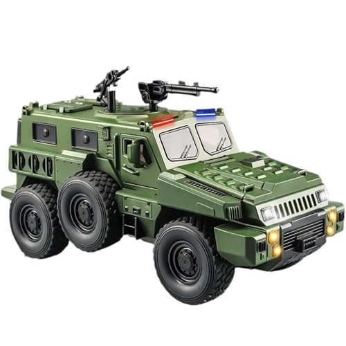 Für 2025 Neues Großes Explosionsgeschütztes SWAT 110-Geländefahrzeug Aus Legierung Gepanzertes Polizeifahrzeug(Green2) von RHUIMEI