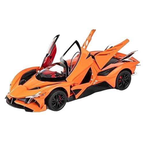 1:24 for Helios-Modellauto-Sammlerstücke Aus Druckgusslegierung Mit Sorgfältiger Handwerkskunst(Orange) von RHUIMEI