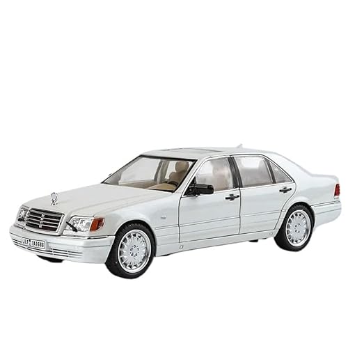 Hutou Ben W140 320SEL Modellauto aus Legierung, Maßstab 1:24, klassisches Retro-Spielzeug, Ornamente (weiß) von RHUIMEI