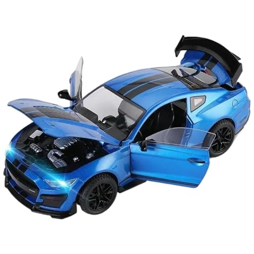 1:18 Für Mustang GT500 Miniaturen Legierung Druckguss Metall Fahrzeug Modell Sammlerstücke(Blue) von RHUIMEI