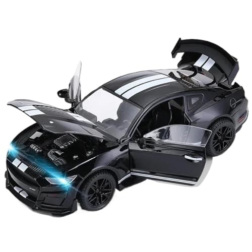 1:18 Für Mustang GT500 Miniaturen Legierung Druckguss Metall Fahrzeug Modell Sammlerstücke(Black) von RHUIMEI