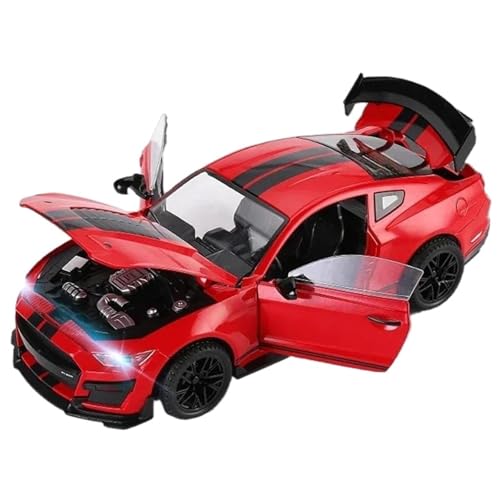 1:18 Für Mustang GT500 Miniaturen Legierung Druckguss Metall Fahrzeug Modell Sammlerstücke(Red) von RHUIMEI