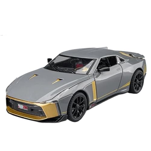 1:24 Für GTR50 Ares Legierung Diecast Auto Modell Sound Und Licht Sammlung(Chrome) von RHUIMEI