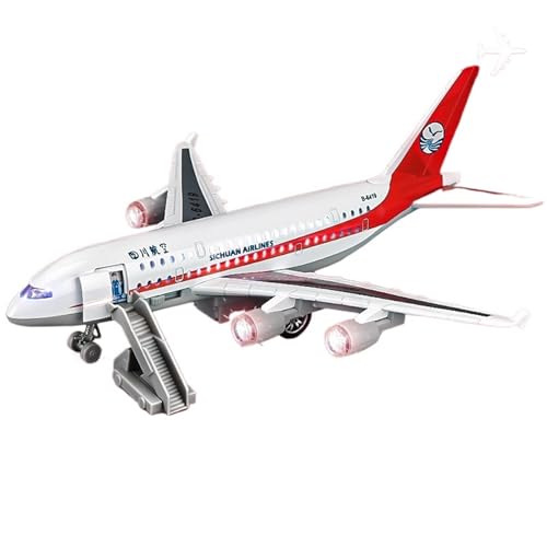 RHUIMEI 1/400 für Sichuan Airlines Zivilluftfahrt-Flugzeug, Legierung, Flugzeugmodell, Ornamente (rot) von RHUIMEI