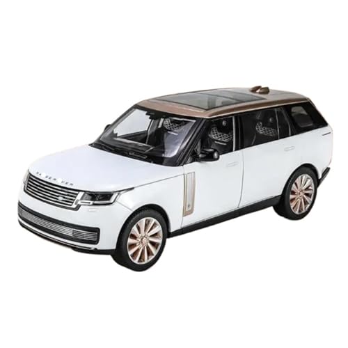 RHUIMEI 1:18 für Range Rover 50. Jahrestag Legierung Auto Modell Sound und Licht Simulation Auto Sammlung Ornamente (weiß) von RHUIMEI