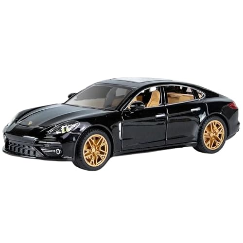 RHUIMEI 1:24 Für Panameras Druckguss Simulation Legierung Auto Modell Akustisches und Optisches Metall Rückziehauto (Schwarz) von RHUIMEI